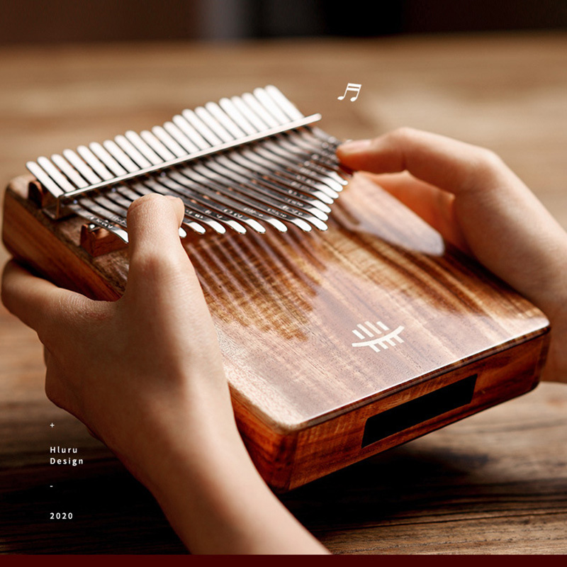 Musical Instrument For Beginners - guitar Kalimba 17 Keys with Hole
