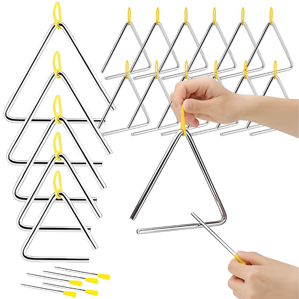 Triangle Beater Music - 5/6/7/8inch Musical Triangle Percussion Kit with