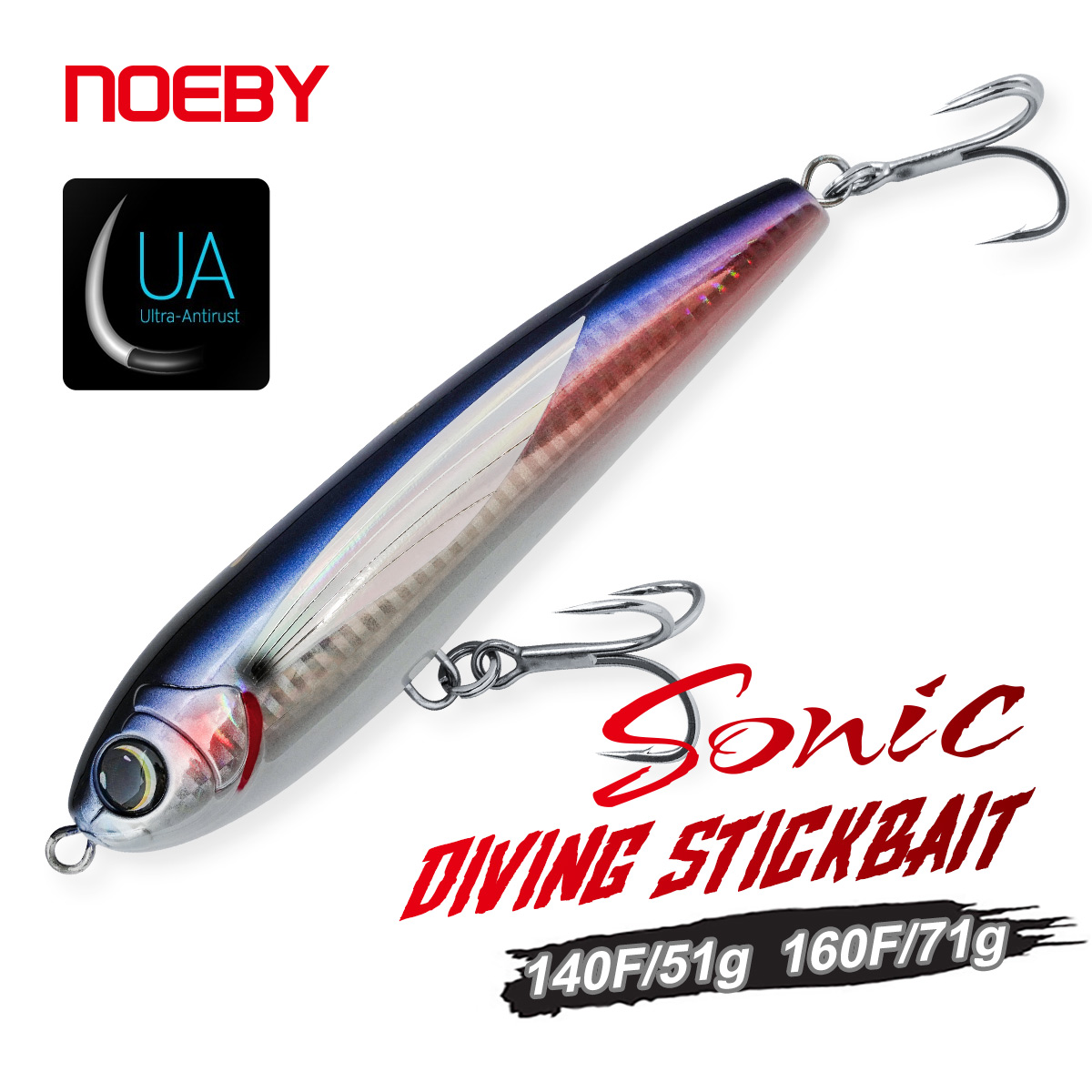 NOEBY Diving Stickbait 140mm 5 - Rain Stick Percussion 评论和价格