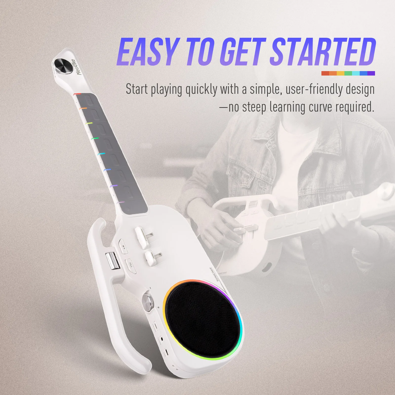SONICAKE NeoUke Portable Elect - Electric Guitar Beginner 评论和价格