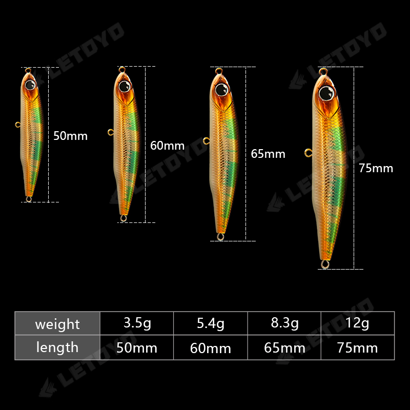 LETOYO Sinking Pencil 17g 12g- - Rain Stick Percussion 评论和价格