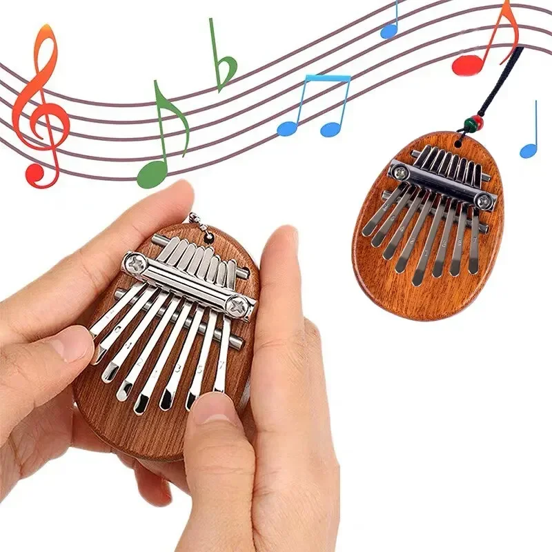1Pcs Wood Mini Thumb Piano Mus - Musical Instrument For Beginners 评论和价格