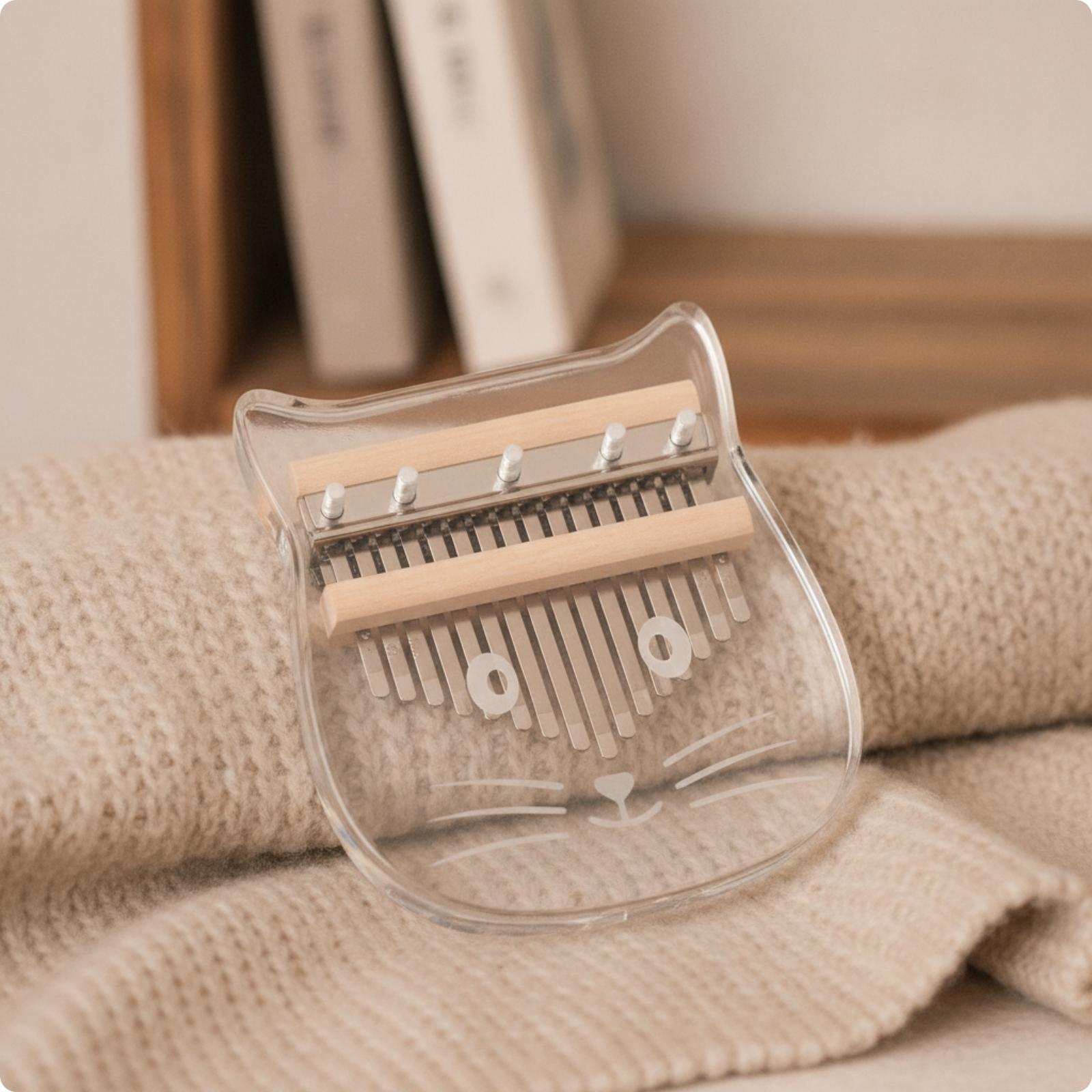 Clear Cat Shape Kalimba Finger - Musical Instrument For Beginners 评论和价格