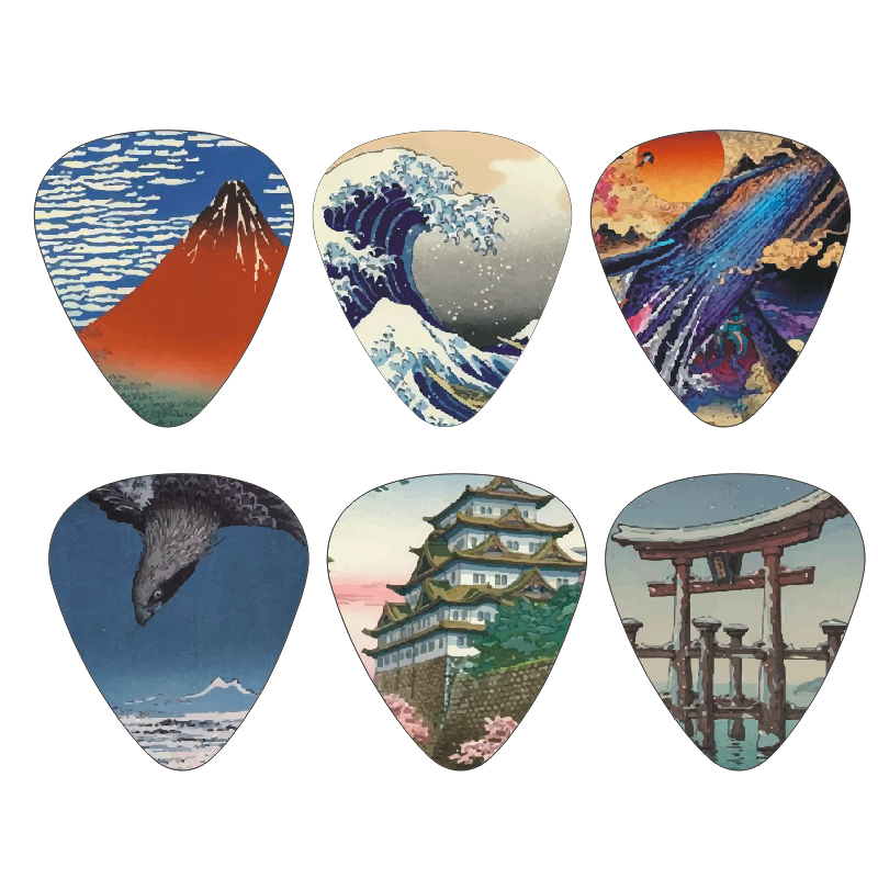 New 12pcs/set  Guitar Picks -  - Musical Instrument Art 评论和价格