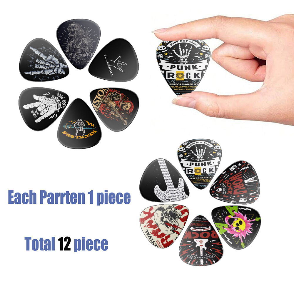 12 Pieces Guitar Picks 0.46mm  - Musical Instrument Art 评论和价格